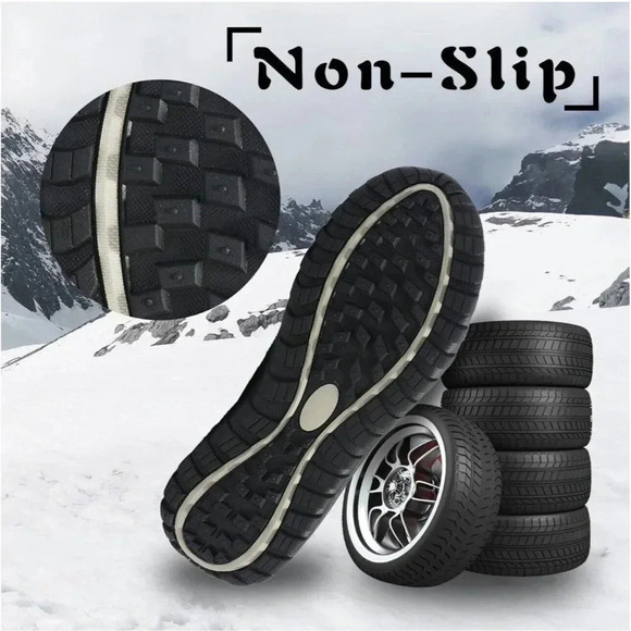 Cozhloyn Men's Snow Boots Warm Non-Slip Waterproof Outdoor High-Top Hiking 13.5 - Picture 4 of 13